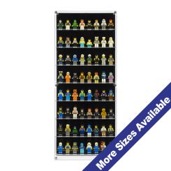 Wall Mounted Display Case for LEGO Minifigures - 8 Minifigs Wide